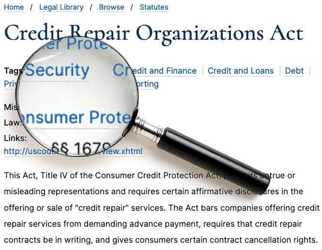 credit repair organizations act