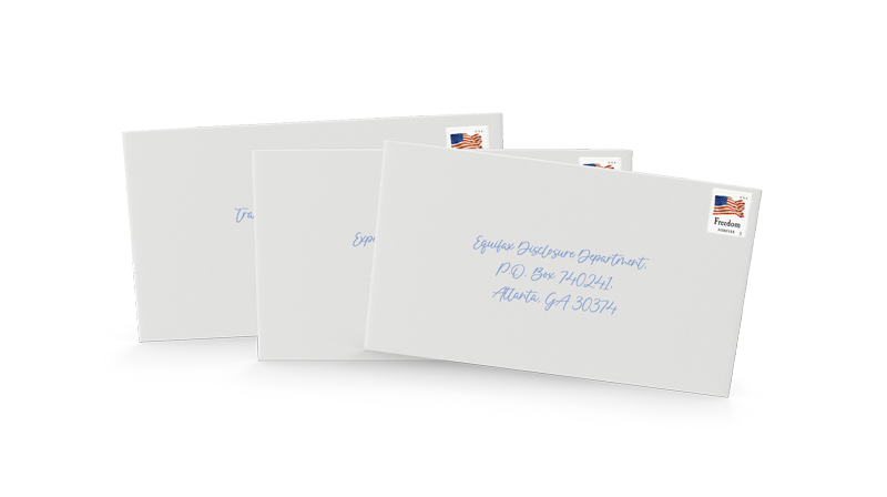 envelopes addressed to the credit bureaus